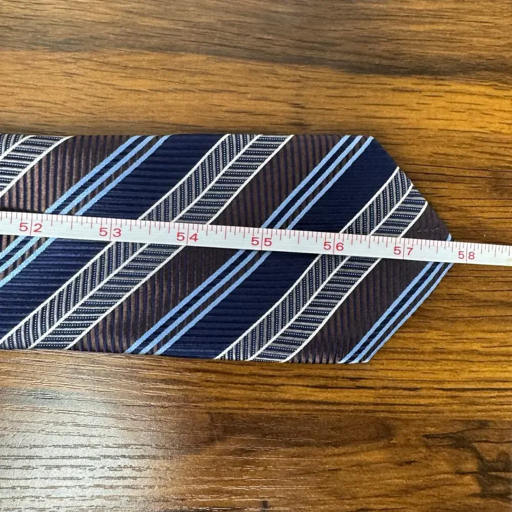 NWT Jos A Bank Reserve Blue Woven Striped Silk Tie‎ $80 RETAIL